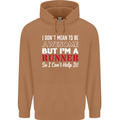 I Don't Mean to Be but I'm Runner Running Mens 80% Cotton Hoodie Caramel Latte