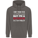 I Don't Mean to Be but I'm Runner Running Mens 80% Cotton Hoodie Charcoal