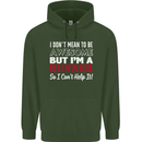 I Don't Mean to Be but I'm Runner Running Mens 80% Cotton Hoodie Forest Green