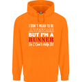 I Don't Mean to Be but I'm Runner Running Mens 80% Cotton Hoodie Orange