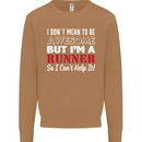 I Don't Mean to Be but I'm Runner Running Mens Sweatshirt Jumper Caramel Latte