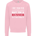 I Don't Mean to Be but I'm Runner Running Mens Sweatshirt Jumper Light Pink