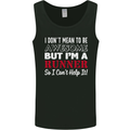 I Don't Mean to Be but I'm Runner Running Mens Vest Tank Top Black