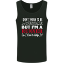 I Don't Mean to Be but I'm Runner Running Mens Vest Tank Top Black