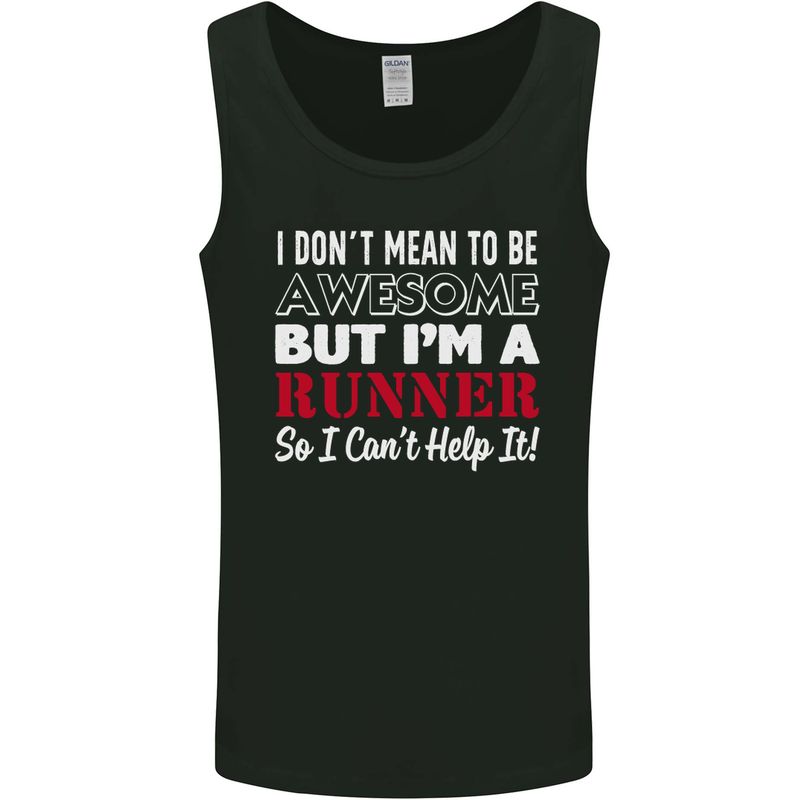 I Don't Mean to Be but I'm Runner Running Mens Vest Tank Top Black