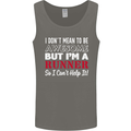 I Don't Mean to Be but I'm Runner Running Mens Vest Tank Top Charcoal