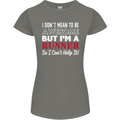 I Don't Mean to Be but I'm Runner Running Womens Petite Cut T-Shirt Charcoal