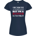 I Don't Mean to Be but I'm Runner Running Womens Petite Cut T-Shirt Navy Blue