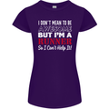 I Don't Mean to Be but I'm Runner Running Womens Petite Cut T-Shirt Purple