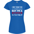 I Don't Mean to Be but I'm Runner Running Womens Petite Cut T-Shirt Royal Blue