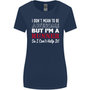 I Don't Mean to Be but I'm Runner Running Womens Wider Cut T-Shirt Navy Blue