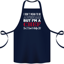I Don't Mean to Be but I'm a Chef Cotton Apron 100% Organic Navy Blue