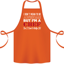 I Don't Mean to Be but I'm a Chef Cotton Apron 100% Organic Orange
