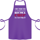 I Don't Mean to Be but I'm a Chef Cotton Apron 100% Organic Purple