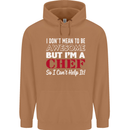 I Don't Mean to Be but I'm a Chef Mens 80% Cotton Hoodie Caramel Latte