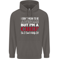 I Don't Mean to Be but I'm a Chef Mens 80% Cotton Hoodie Charcoal