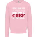 I Don't Mean to Be but I'm a Chef Mens Sweatshirt Jumper Light Pink
