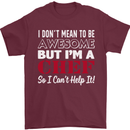 I Don't Mean to Be but I'm a Chef Mens T-Shirt Cotton Gildan Maroon
