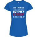 I Don't Mean to Be but I'm a Chef Womens Petite Cut T-Shirt Royal Blue