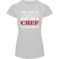I Don't Mean to Be but I'm a Chef Womens Petite Cut T-Shirt Sports Grey