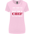 I Don't Mean to Be but I'm a Chef Womens Wider Cut T-Shirt Light Pink