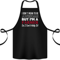 I Don't Mean to Be but I'm a Farmer Tractor Cotton Apron 100% Organic Black