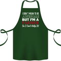 I Don't Mean to Be but I'm a Farmer Tractor Cotton Apron 100% Organic Forest Green