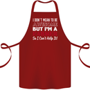I Don't Mean to Be but I'm a Farmer Tractor Cotton Apron 100% Organic Maroon