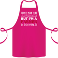 I Don't Mean to Be but I'm a Farmer Tractor Cotton Apron 100% Organic Pink