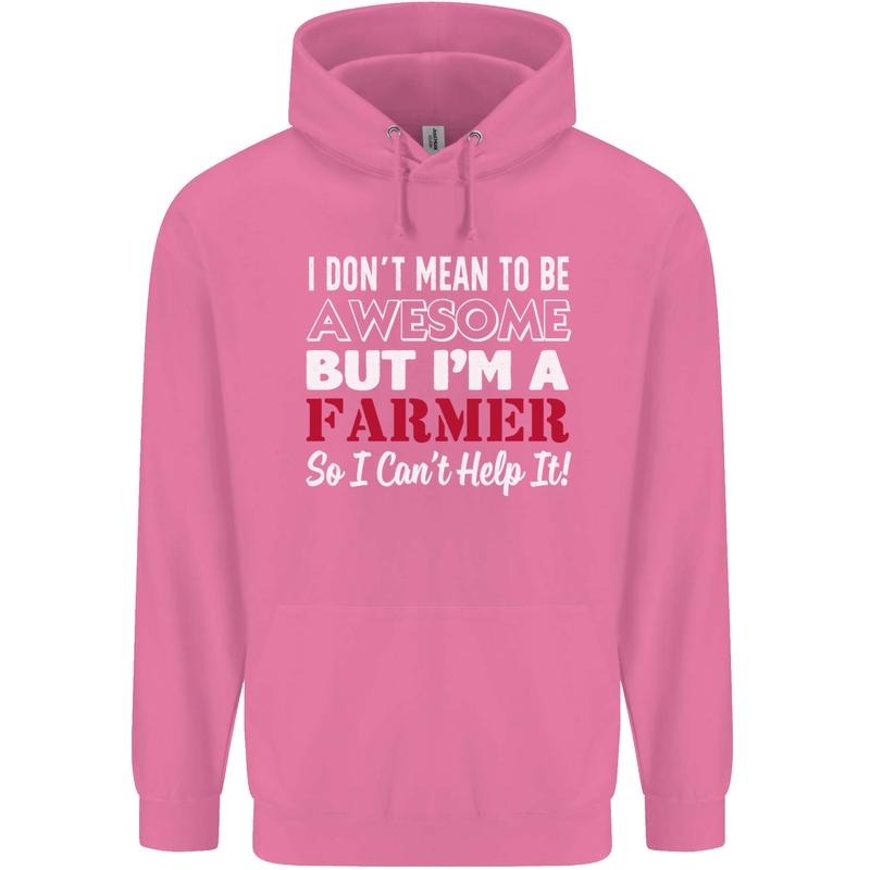 I Don't Mean to Be but I'm a Farmer Tractor Mens 80% Cotton Hoodie Azelea
