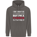I Don't Mean to Be but I'm a Farmer Tractor Mens 80% Cotton Hoodie Charcoal