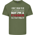 I Don't Mean to Be but I'm a Farmer Tractor Mens Cotton T-Shirt Tee Top Military Green