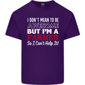 I Don't Mean to Be but I'm a Farmer Tractor Mens Cotton T-Shirt Tee Top Purple
