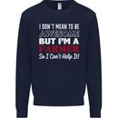 I Don't Mean to Be but I'm a Farmer Tractor Mens Sweatshirt Jumper Navy Blue