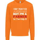 I Don't Mean to Be but I'm a Farmer Tractor Mens Sweatshirt Jumper Orange
