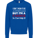 I Don't Mean to Be but I'm a Farmer Tractor Mens Sweatshirt Jumper Royal Blue