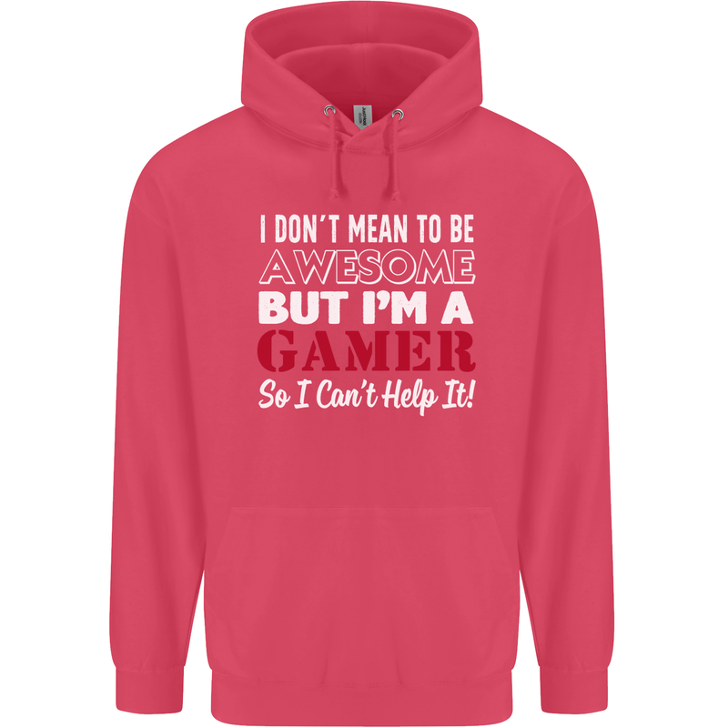 I Don't Mean to Be but I'm a Gamer Gaming Childrens Kids Hoodie Heliconia