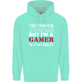 I Don't Mean to Be but I'm a Gamer Gaming Childrens Kids Hoodie Peppermint