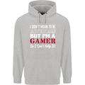 I Don't Mean to Be but I'm a Gamer Gaming Childrens Kids Hoodie Sports Grey