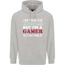 I Don't Mean to Be but I'm a Gamer Gaming Childrens Kids Hoodie Sports Grey