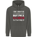 I Don't Mean to Be but I'm a Gamer Gaming Childrens Kids Hoodie Storm Grey
