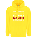 I Don't Mean to Be but I'm a Gamer Gaming Childrens Kids Hoodie Yellow
