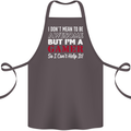 I Don't Mean to Be but I'm a Gamer Gaming Cotton Apron 100% Organic Dark Grey