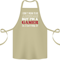 I Don't Mean to Be but I'm a Gamer Gaming Cotton Apron 100% Organic Khaki