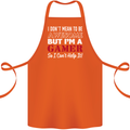 I Don't Mean to Be but I'm a Gamer Gaming Cotton Apron 100% Organic Orange