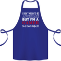 I Don't Mean to Be but I'm a Gamer Gaming Cotton Apron 100% Organic Royal Blue
