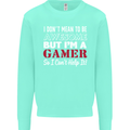 I Don't Mean to Be but I'm a Gamer Gaming Kids Sweatshirt Jumper Peppermint