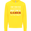 I Don't Mean to Be but I'm a Gamer Gaming Kids Sweatshirt Jumper Yellow