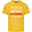 I Don't Mean to Be but I'm a Gamer Gaming Kids T-Shirt Childrens Yellow