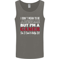 I Don't Mean to Be but I'm a Gamer Gaming Mens Vest Tank Top Charcoal